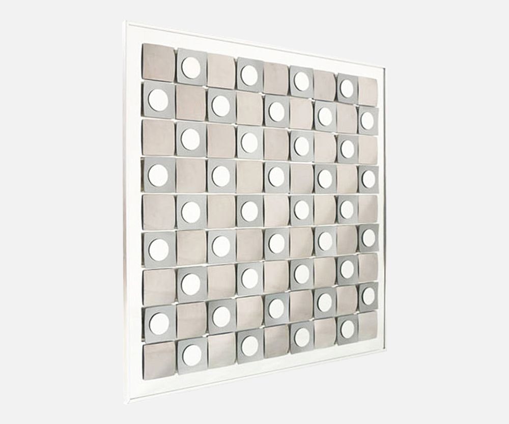 Geometric Op Wall Art Mirror by Hal Bienenfeld