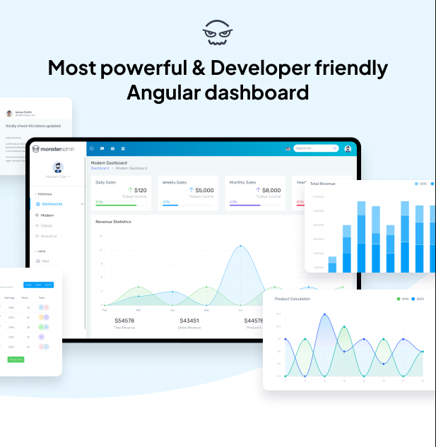 Monster Angular 18 Admin -Armaturenbrett media 5