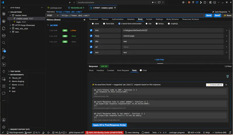 HTTP Forge screenshot 3