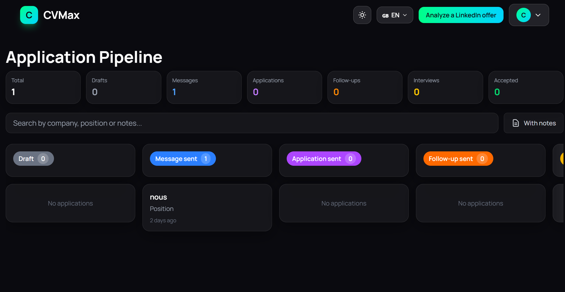 CVMax - Screenshot 3 showing product features and functionality