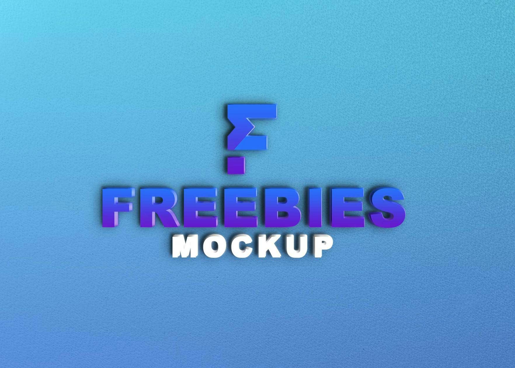 Free 3D Logo Mockup Collection gallery image