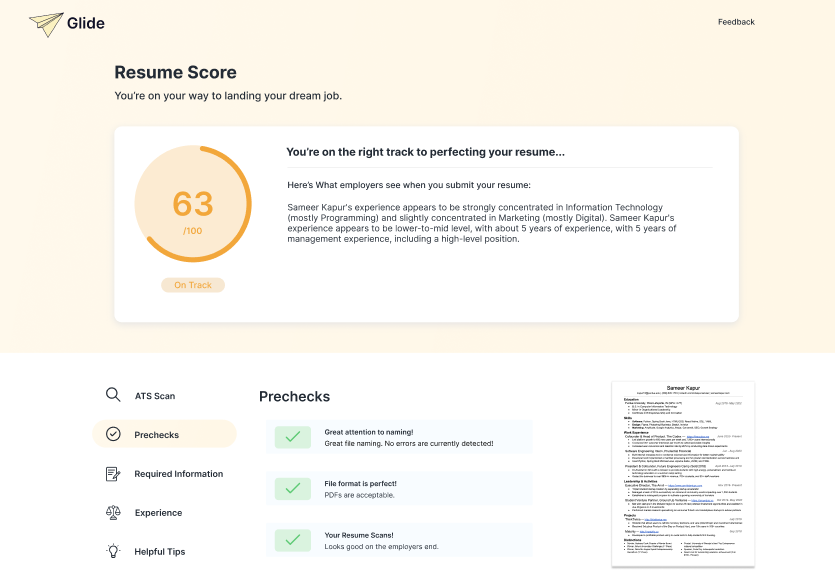 Glide CV gallery image