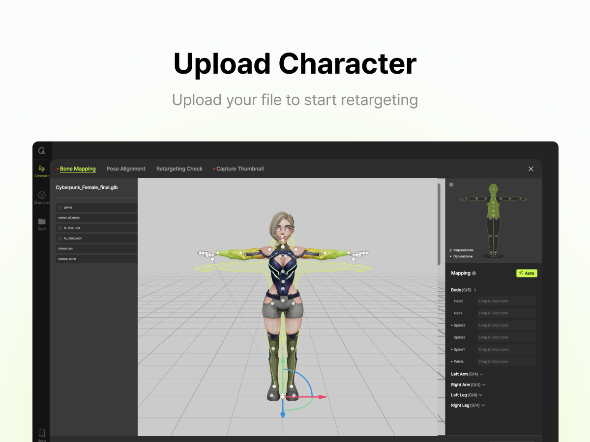 Genaimo - 通過一個提示將您的3D角色栩栩如生 media 5