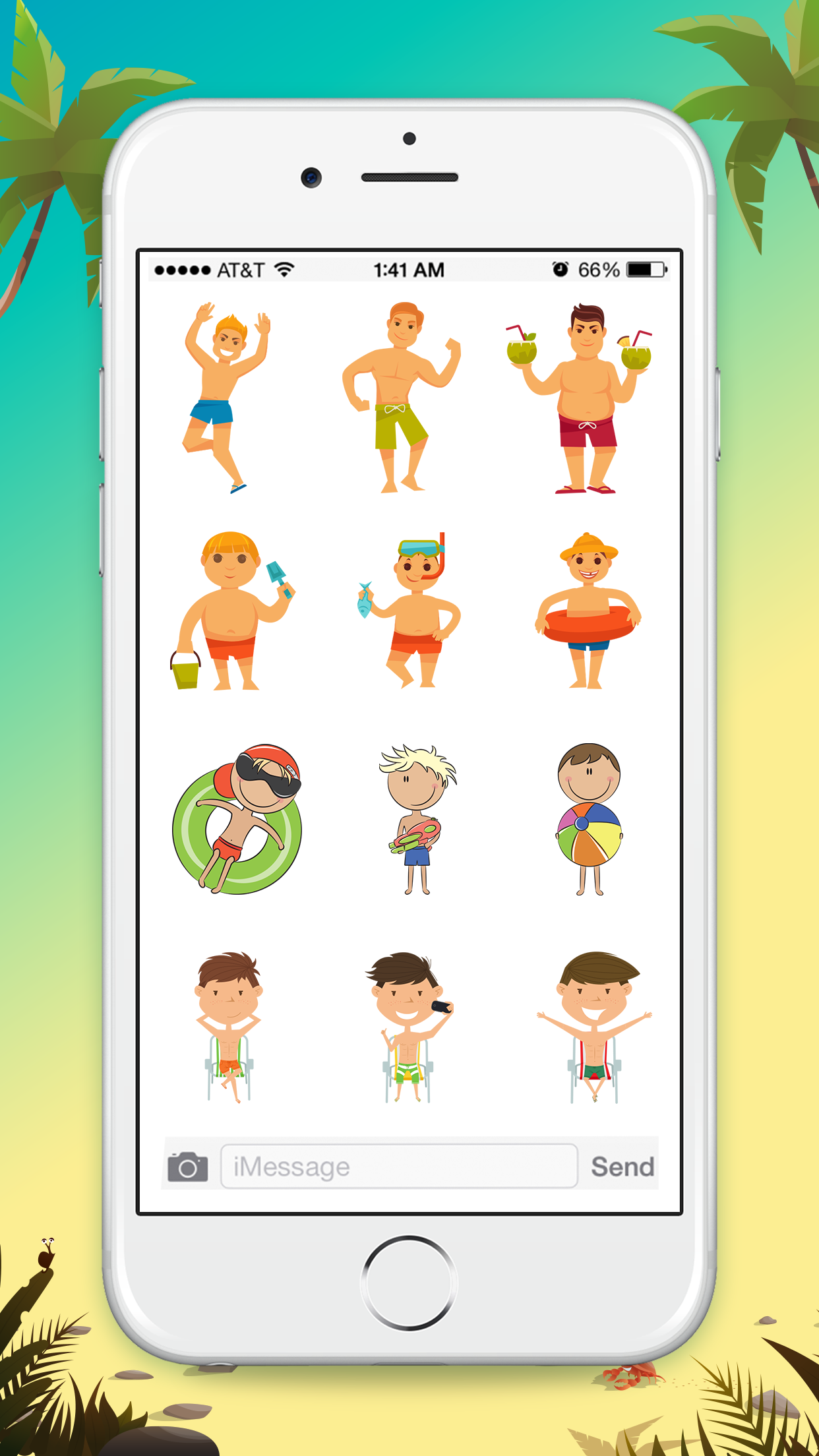 Animated Surfing Boys - iMessage gallery image