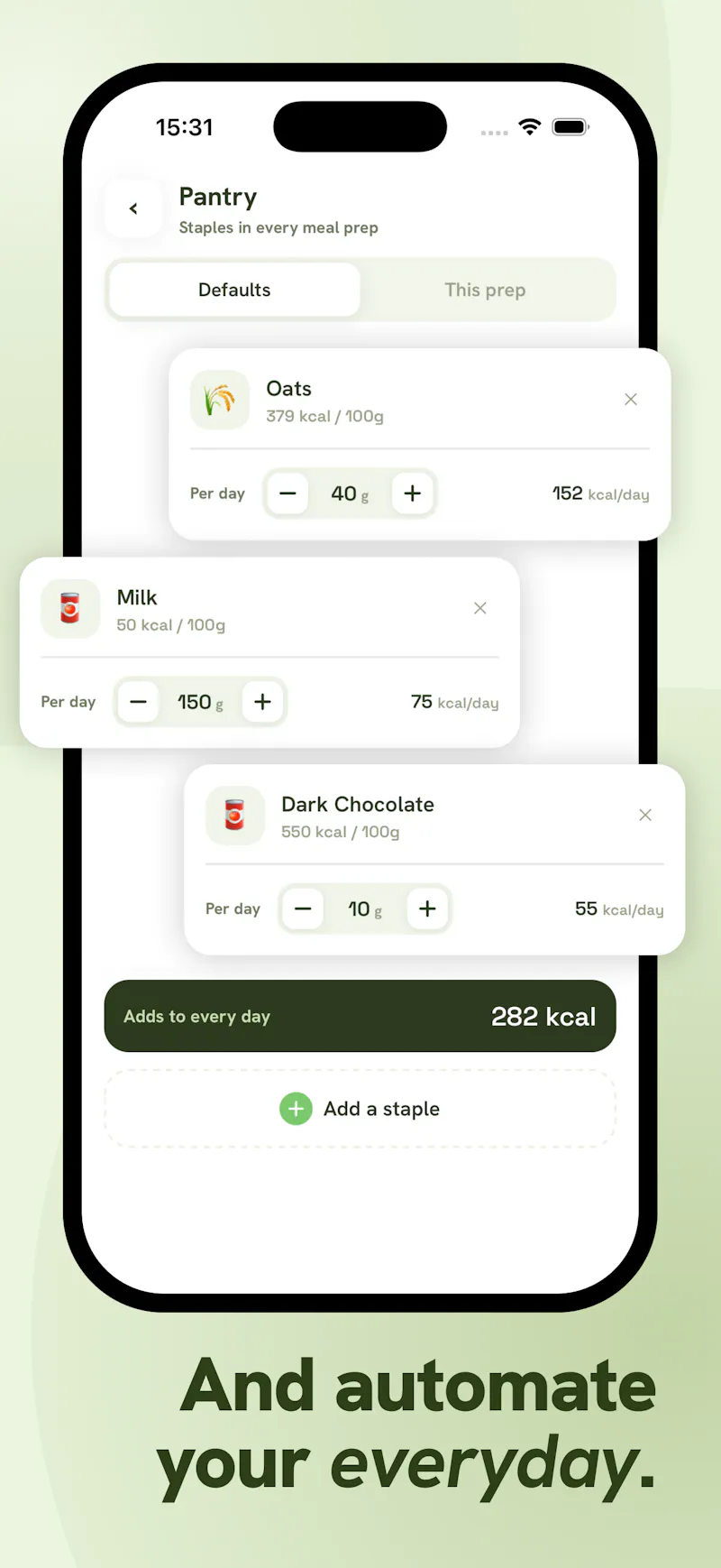 Batch: Meal prep calorie tracker screenshot 6
