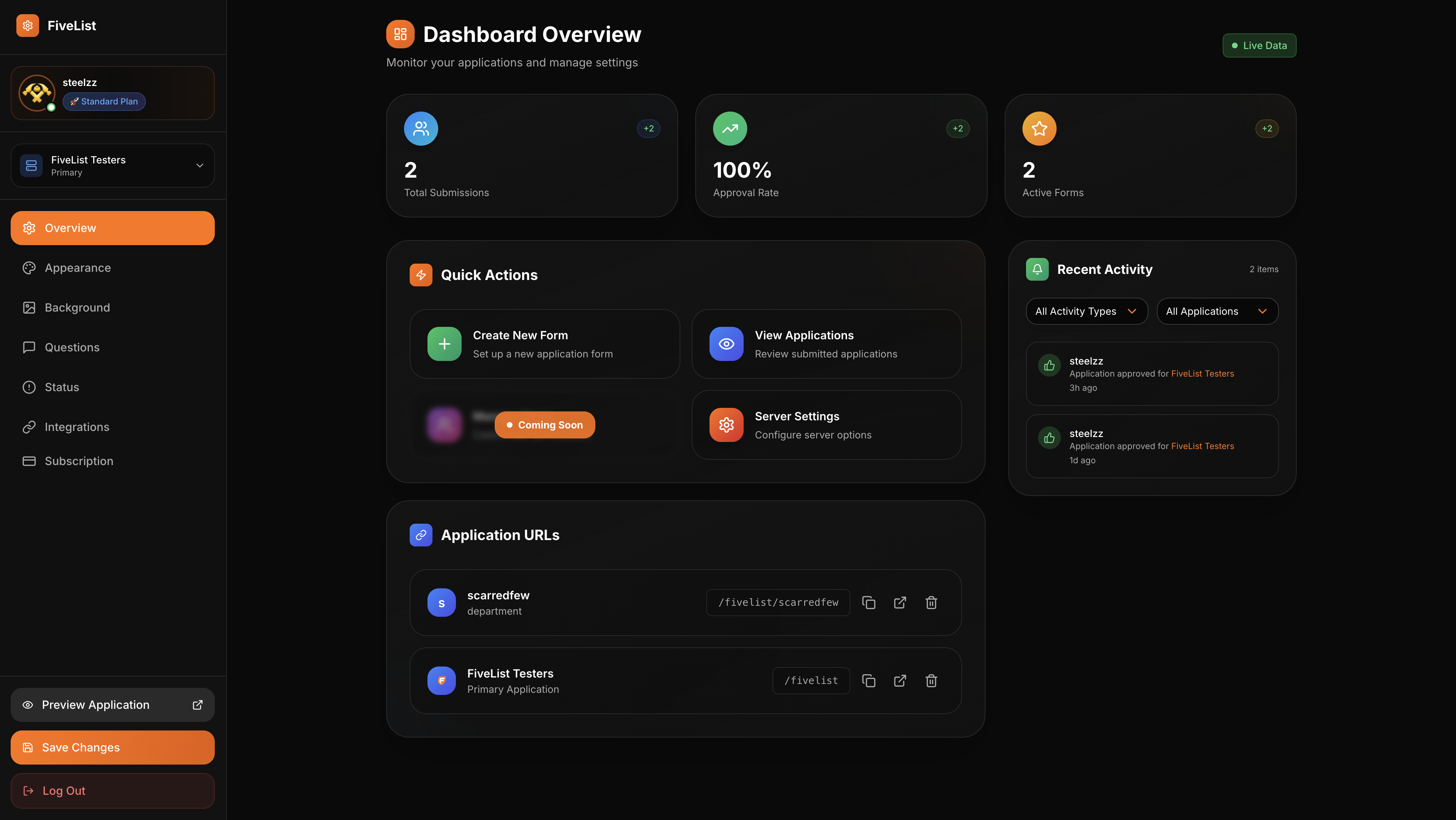 Media Fivelist - Sistem Pengurusan Whitelist & Aplikasi Fivem 2