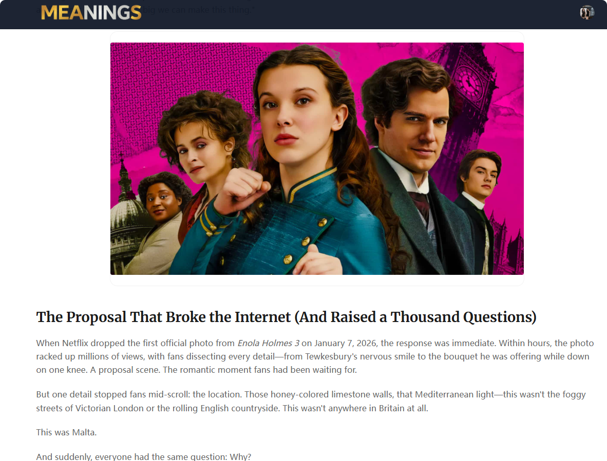 MEANINGS - Screenshot 2 showing product features and functionality