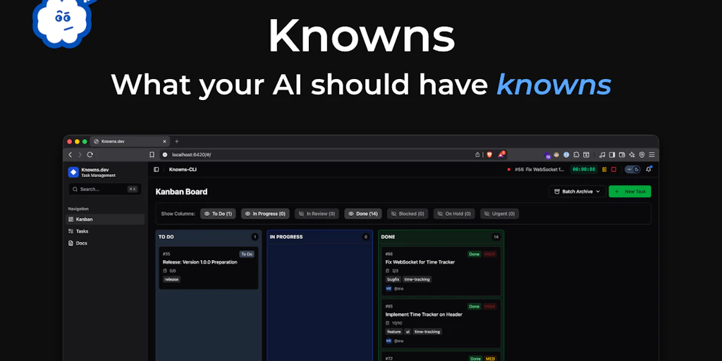 Knowns CLI:首個 AI 驅動的任務管理與文件編寫命令行工具