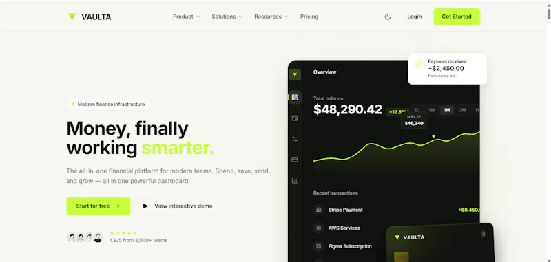 Vaulta screenshot 2