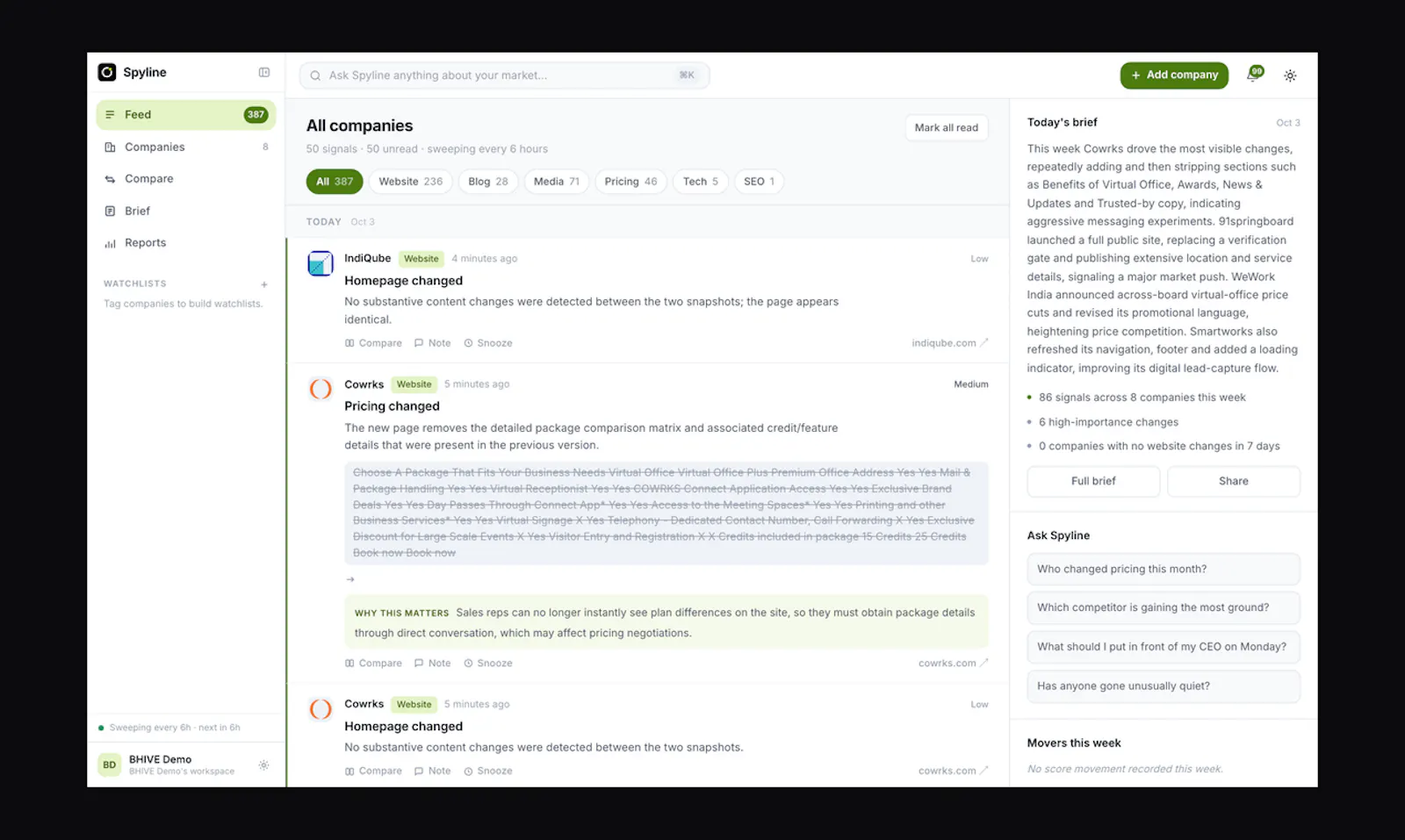 Spyline: AI competitive intelligence screenshot 5