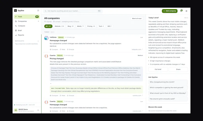 Spyline: AI competitive intelligence screenshot 5