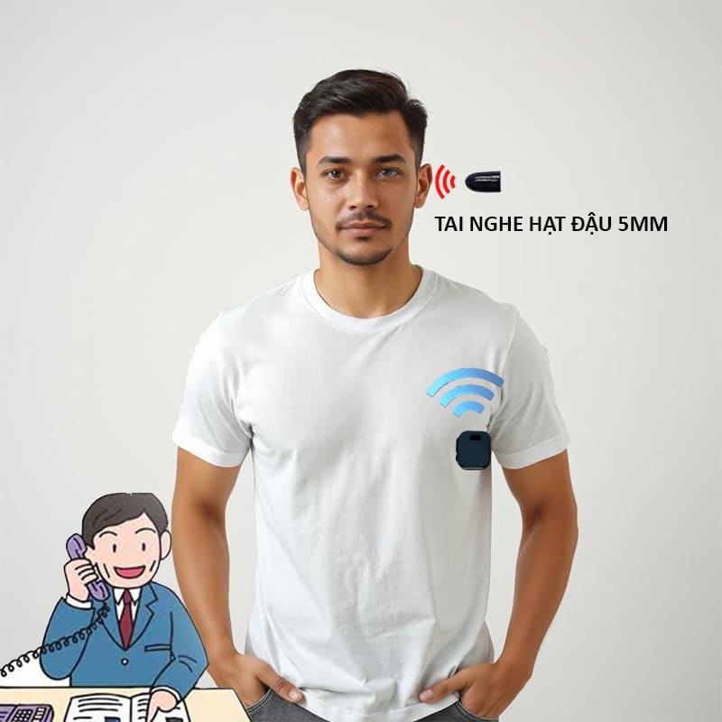Tai nghe siêu nhỏ chip 4G gallery image