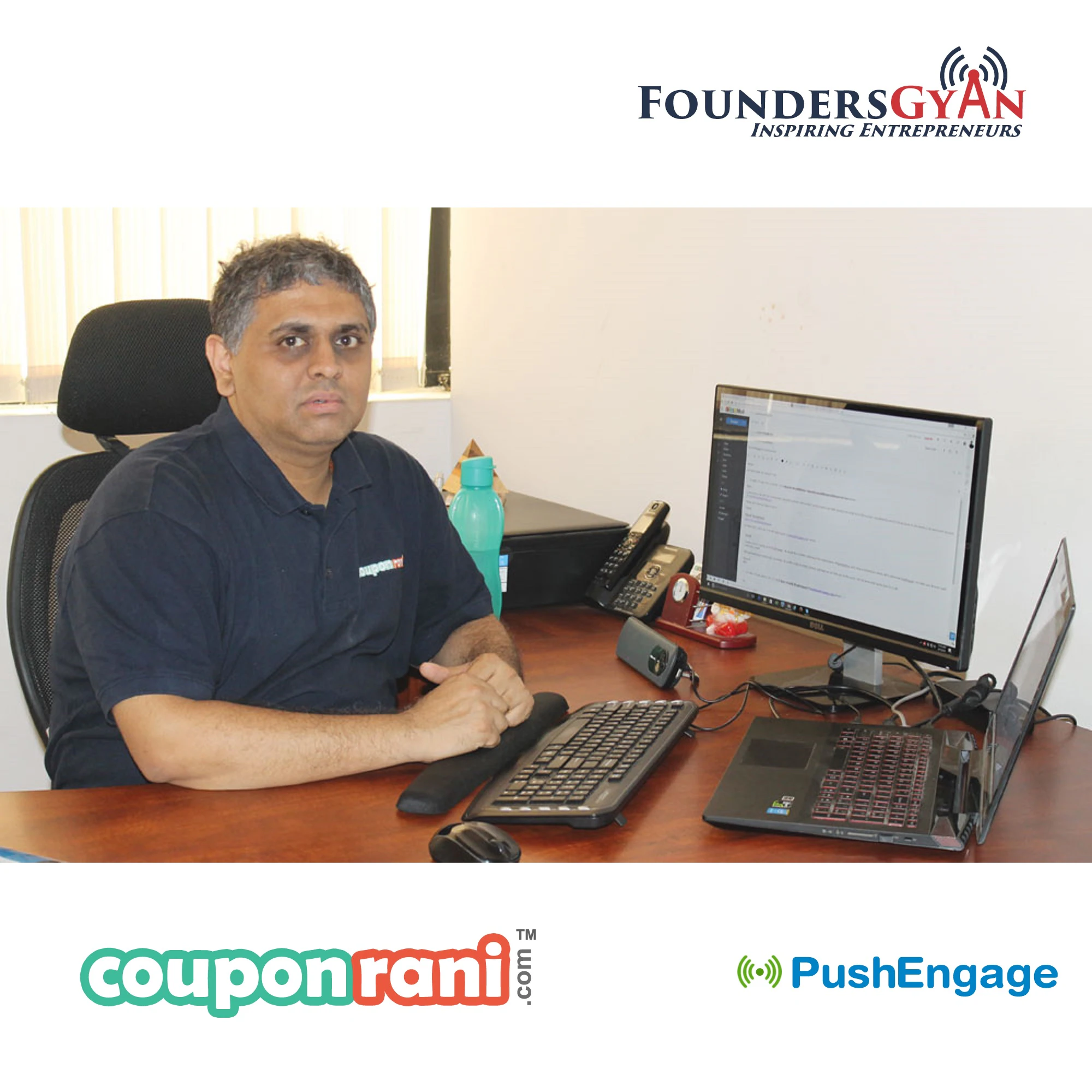 FoundersGyan ep. 76 feat Ravi Trivedi, founder of CouponRani & PushEngage