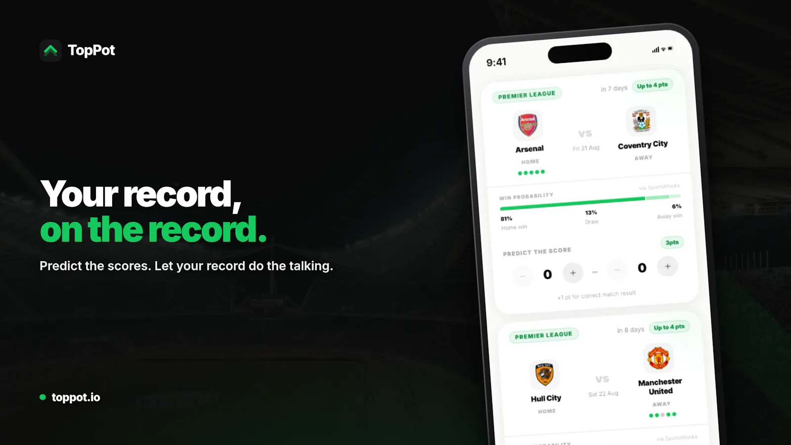 TopPot – Fantasy Sports & Predictions screenshot 4