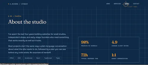 Modern Portfolio Website Template gallery image
