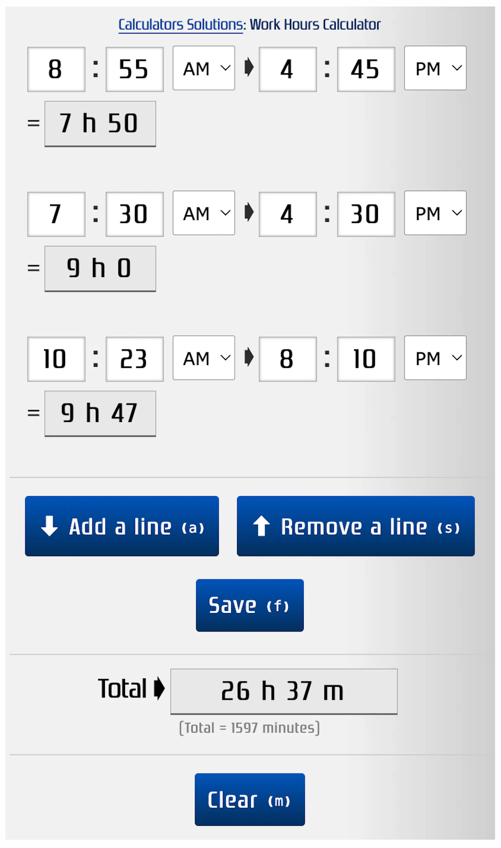 Calculators.Solutions screenshot 4