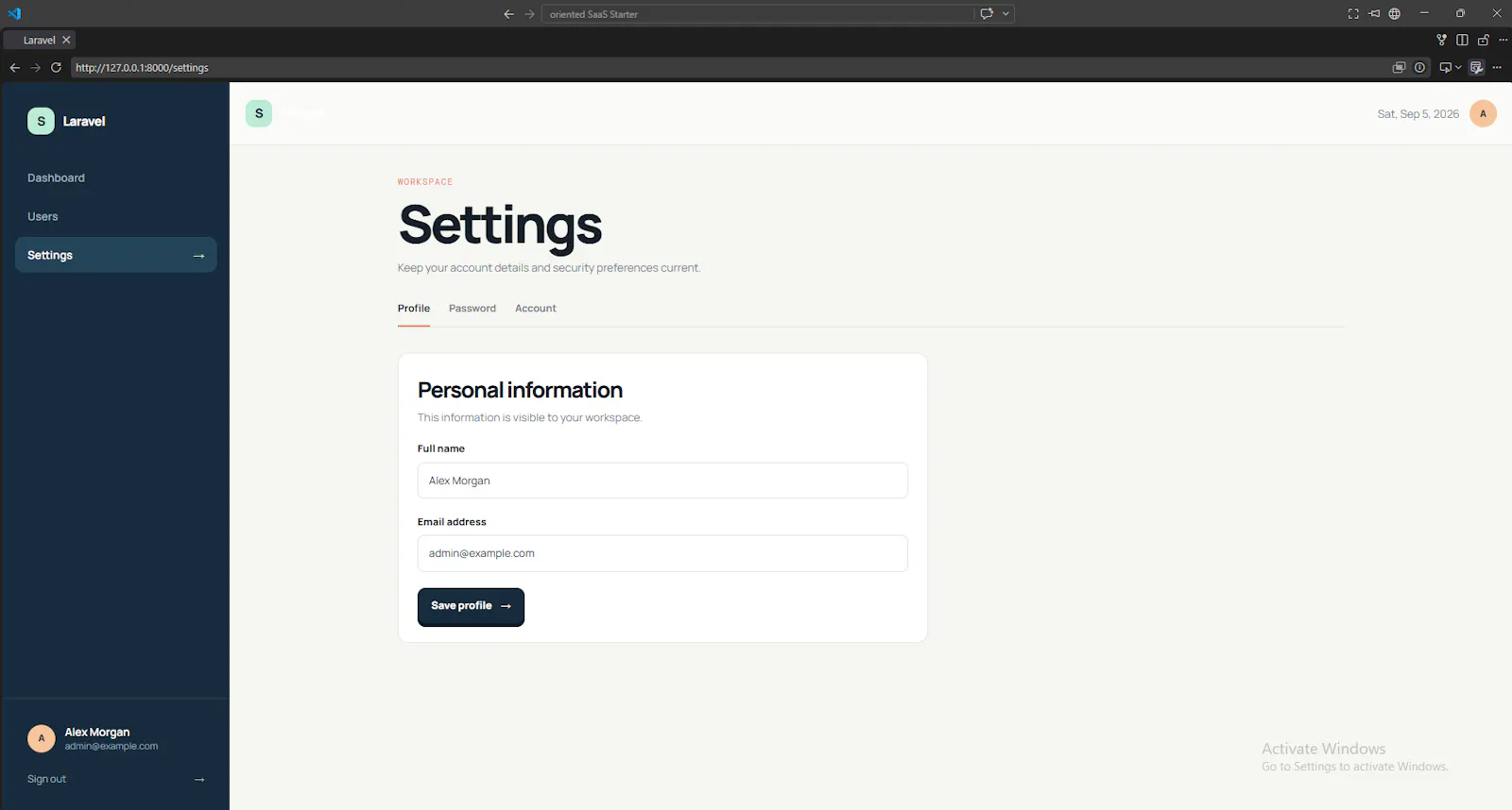 Laravel SaaS Starter Kit screenshot 1