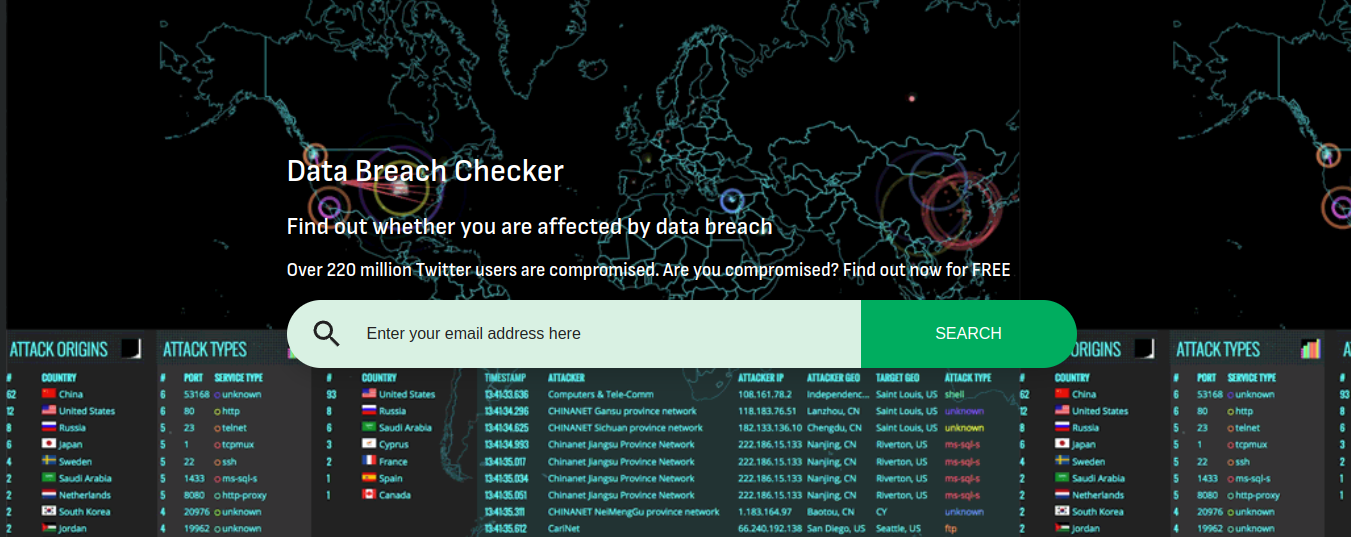 Data Breach Checker door SecurityInfinity