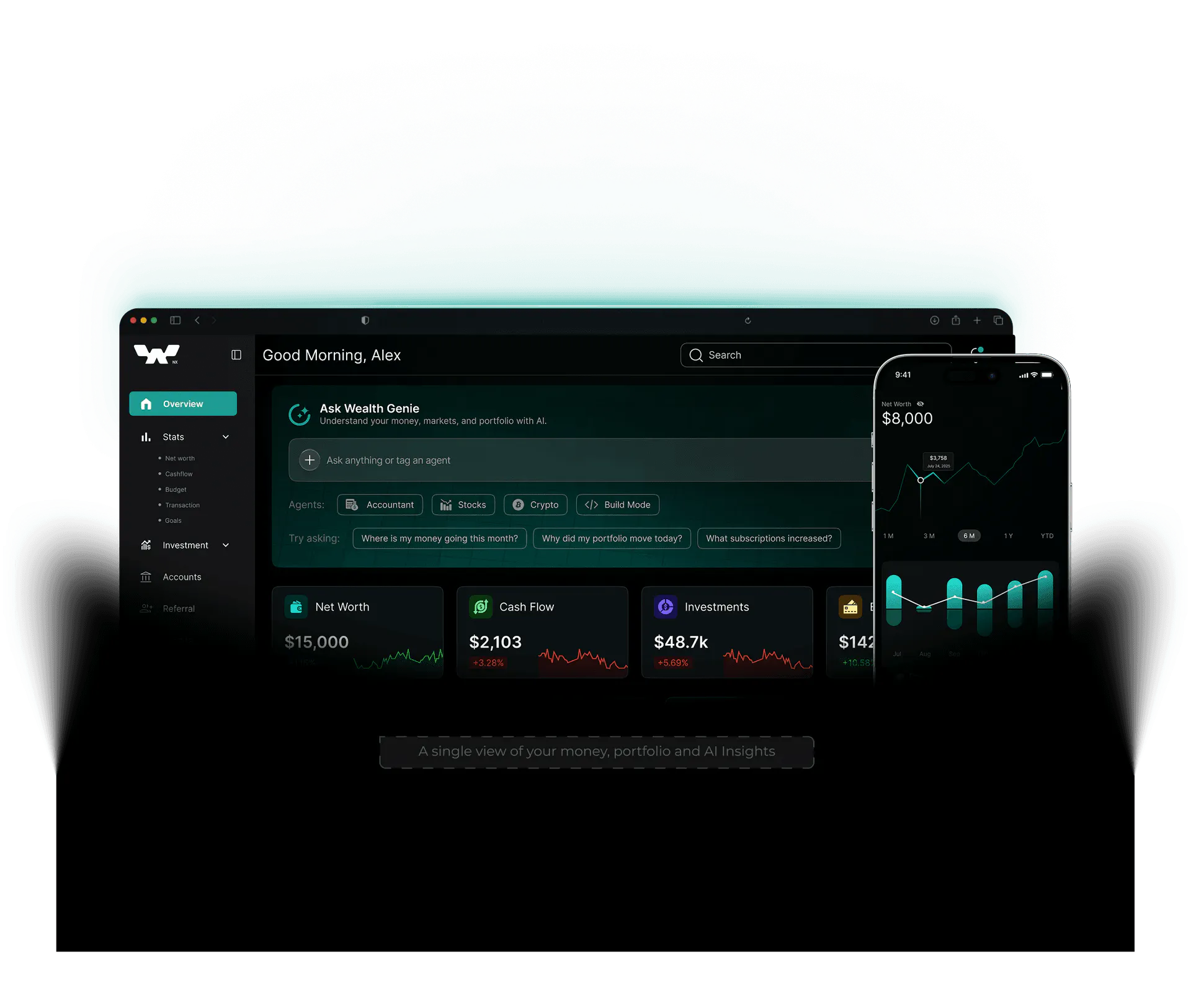 WealthNX AI - AI-Powered Wealth Tracker logo