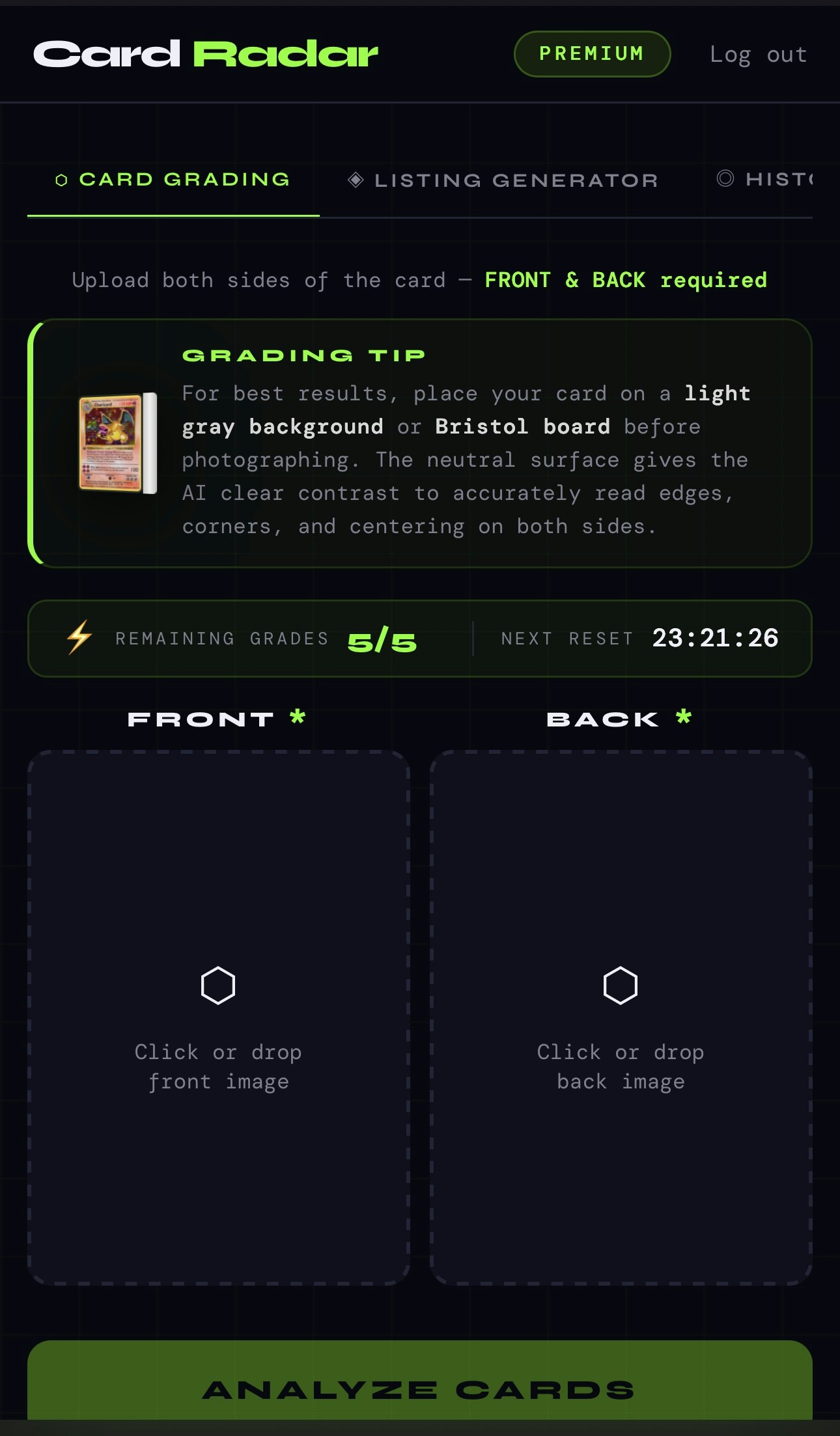 Card Radar — Pokémon Card AI GRADING gallery image