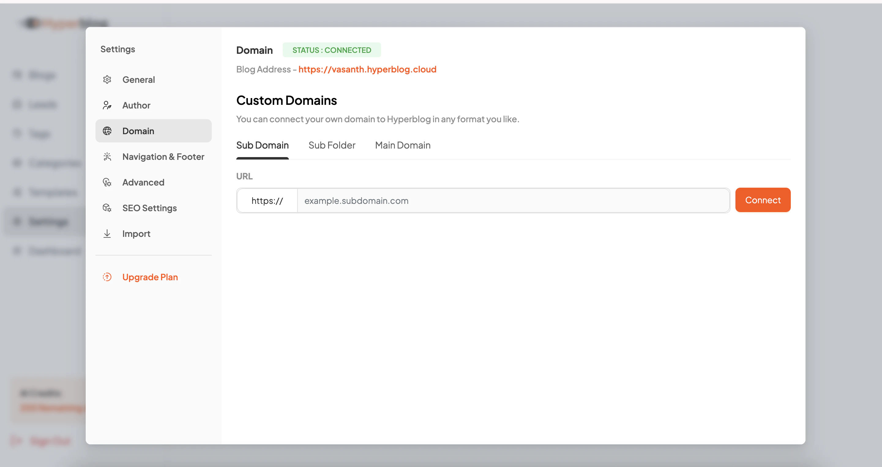 Hyperblog screenshot 2
