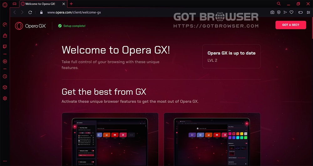Opera GX para Windows