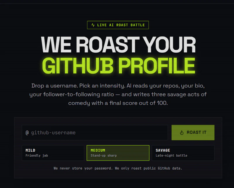 RoastMyGit screenshot 1