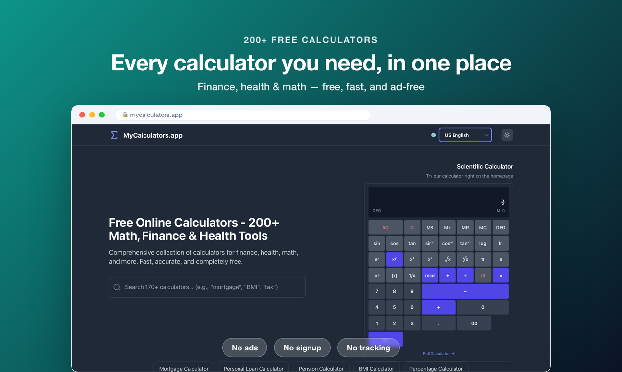MyCalculators.app gallery image