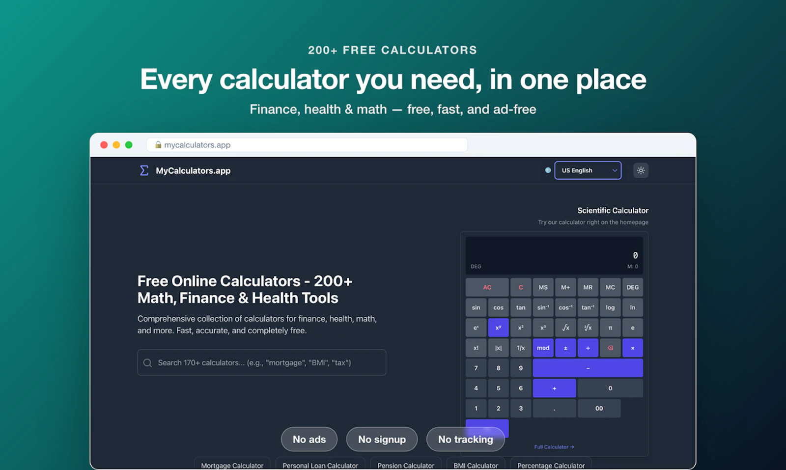 MyCalculators.app screenshot 1
