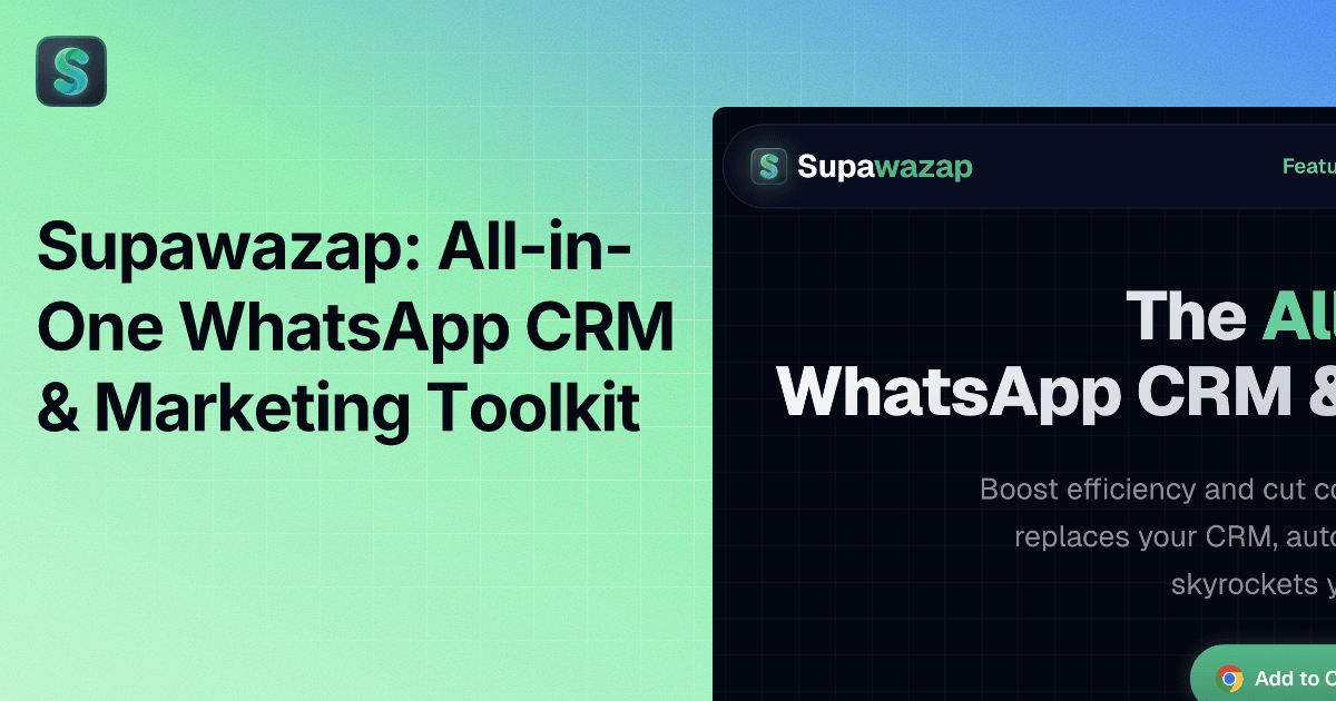 Supawazap - Main product screenshot demonstrating key features and user interface