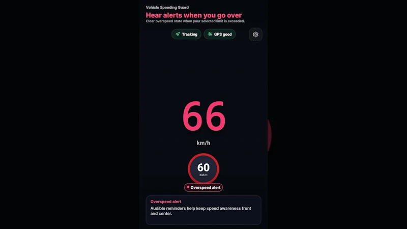 Vehicle Speeding Guard screenshot 1 (video preview)