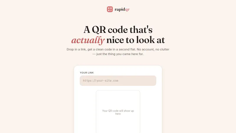 RapidQR -- Smart QR's screenshot 1