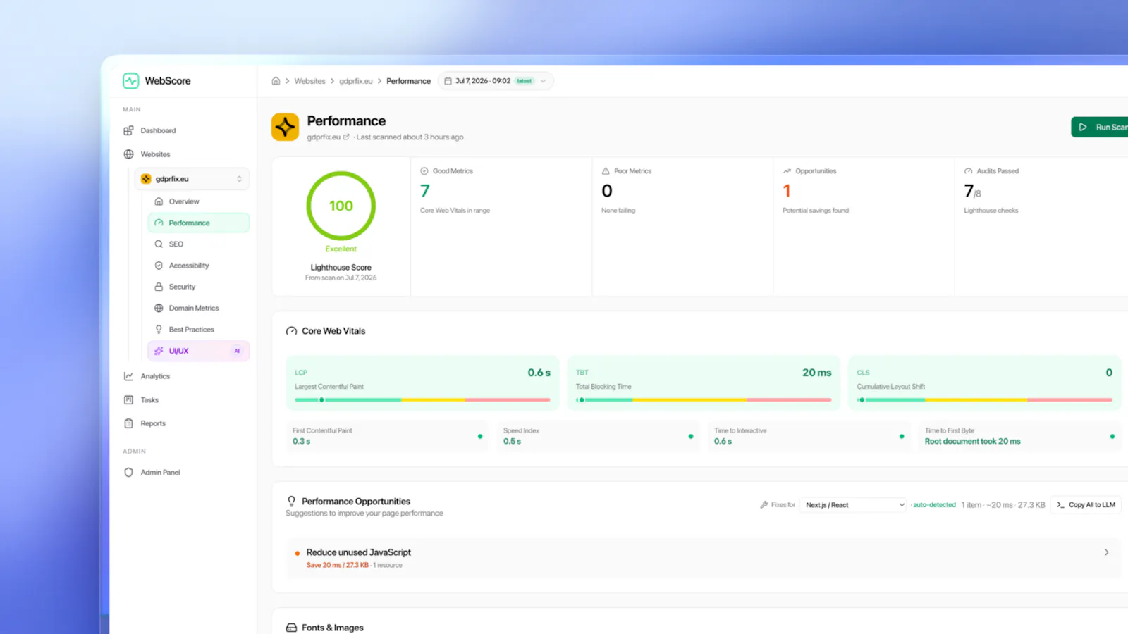 WebScore.now screenshot 3
