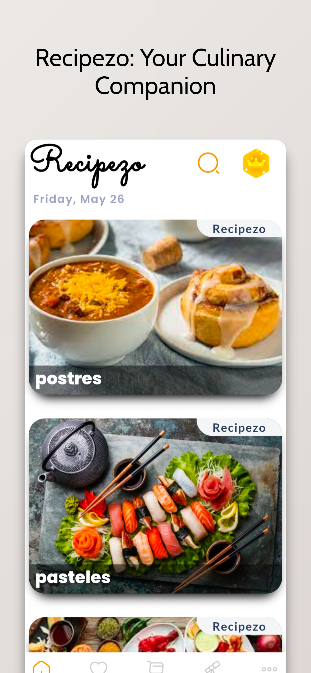 Application de recette media 1
