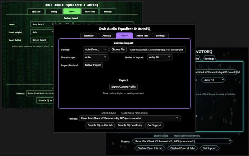 Owl: Chrome Music Equalizer screenshot 5