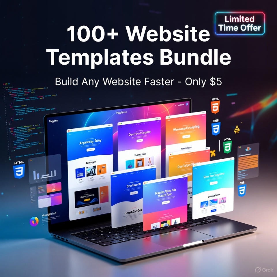 100+ Website Templates Bundle