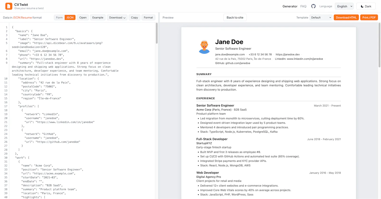 CV Twist screenshot 3