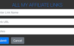 All my affiliate links - Chrome ext. media 1