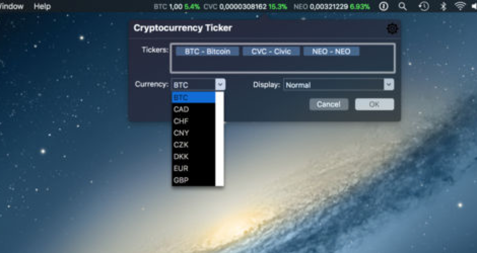 Cryptocurrency Ticker gallery image