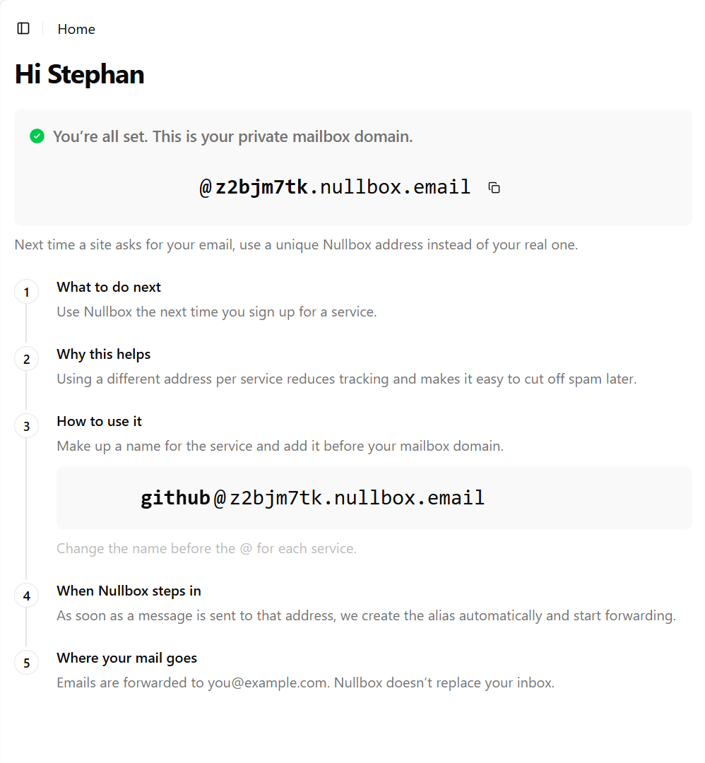 Nullbox - Screenshot 2 showing product features and functionality