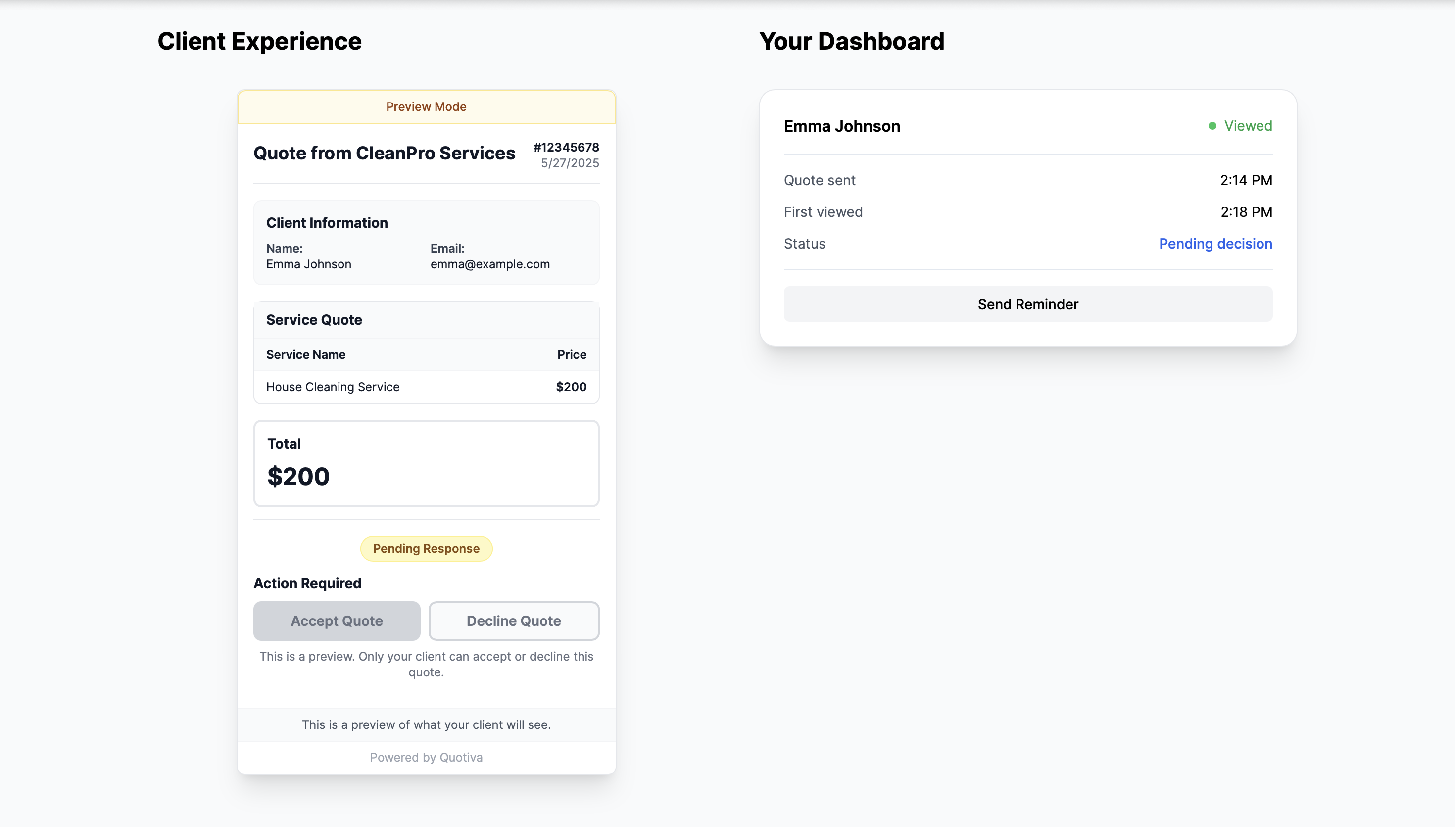 QUIVA-Sendite di citazione resa semplice - La corsia veloce ai clienti prenotati. media 4