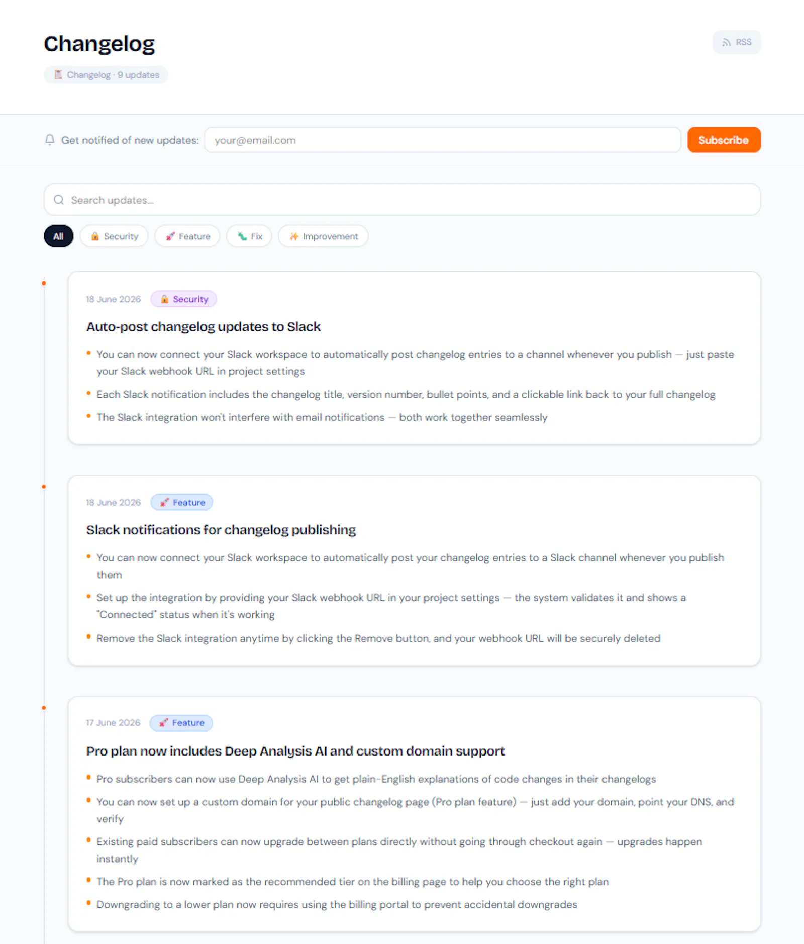 ChangeNote screenshot 2