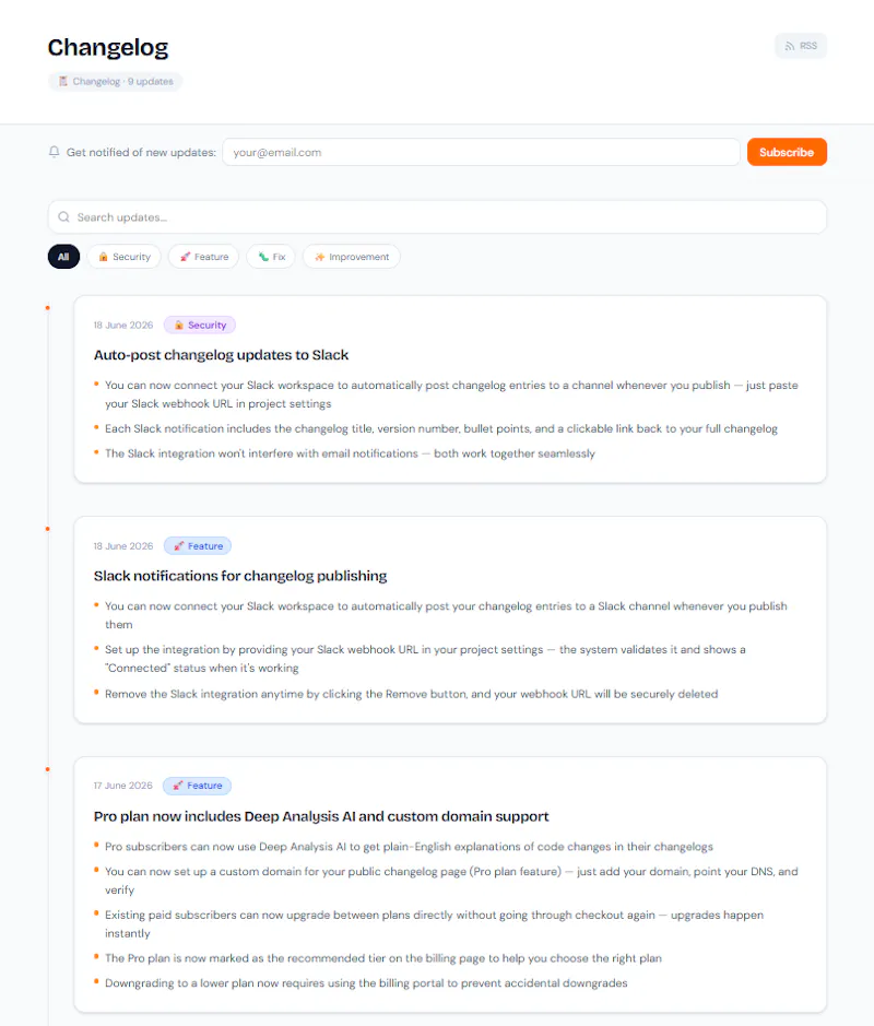 ChangeNote screenshot 2
