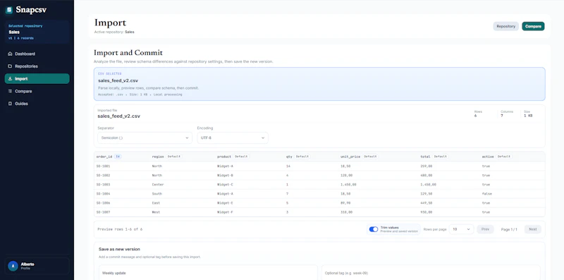 Snapcsv.dev screenshot 5