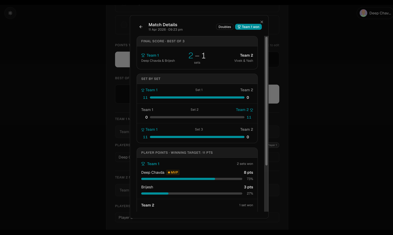 ShuttleScore — Badminton Score Tracker gallery image