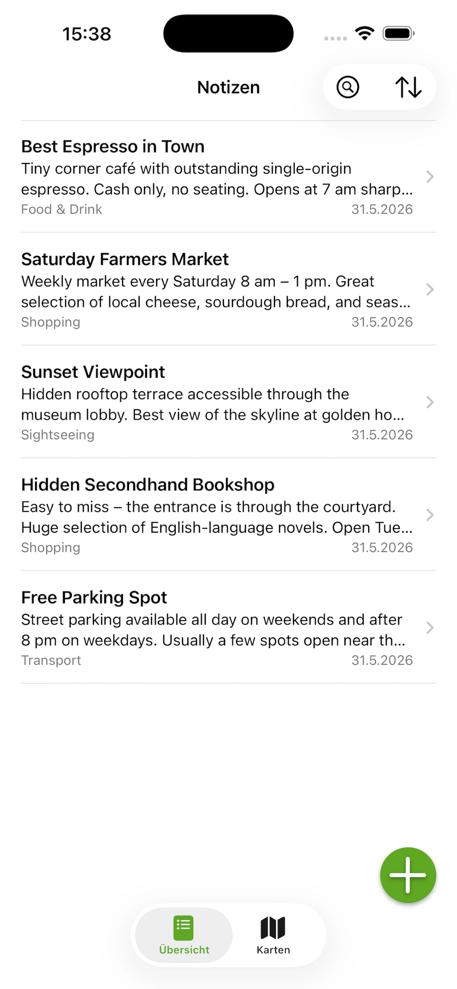 LocaleNote screenshot 1