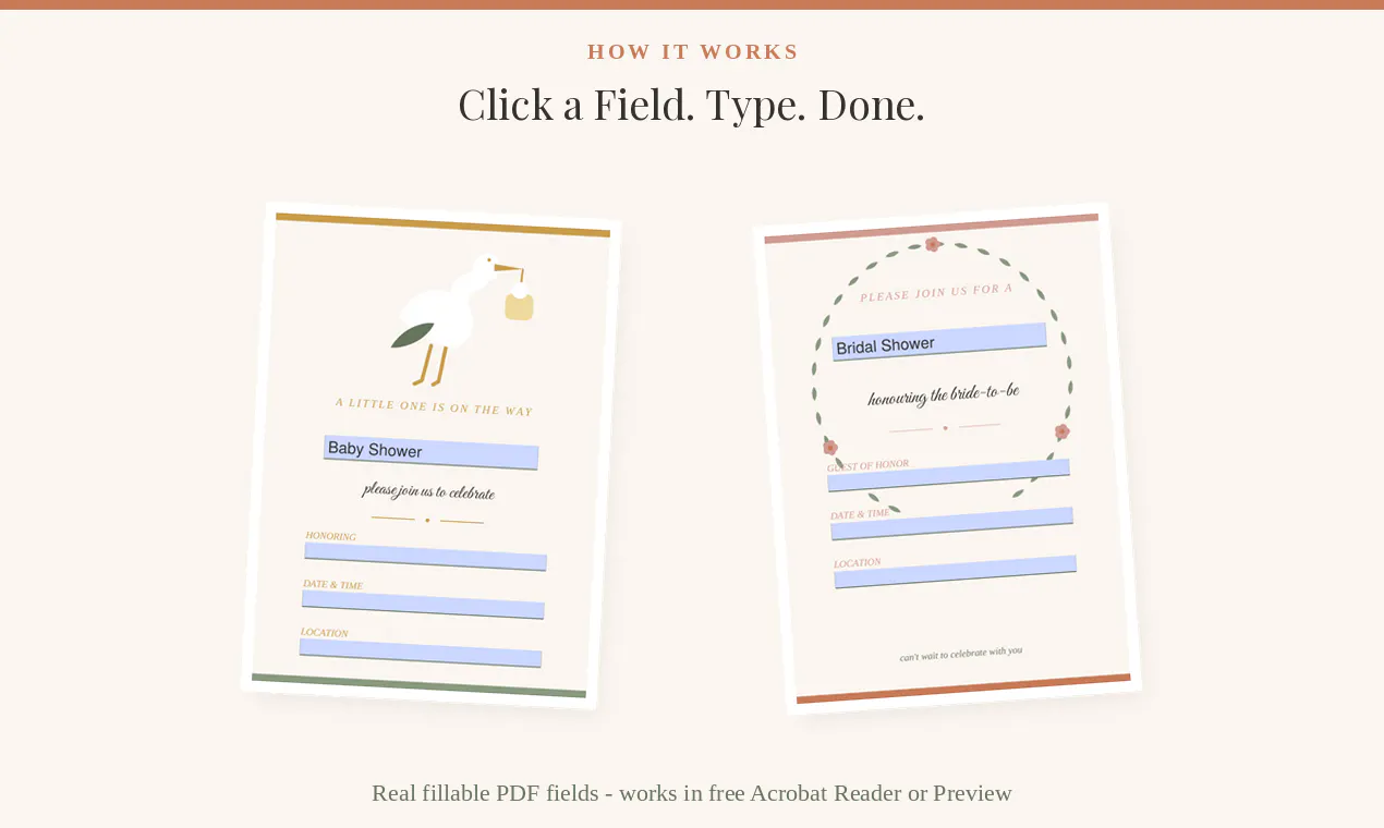 Invitation Bundle — Fillable PDF screenshot 2