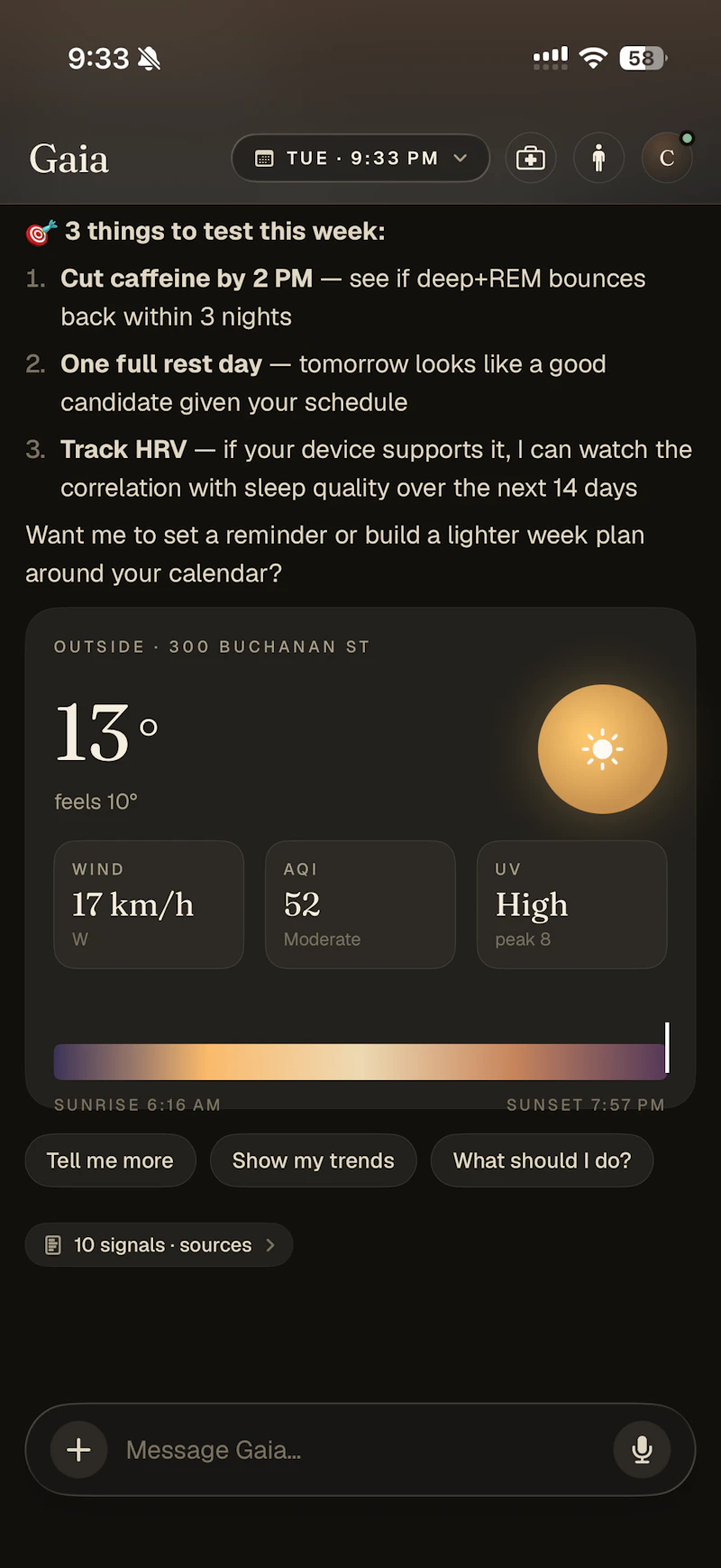 Gaia Body Intelligence screenshot 2