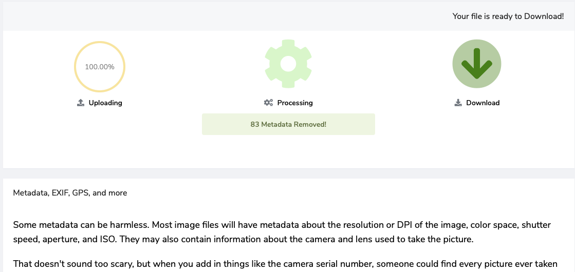Remove Metadata gallery image
