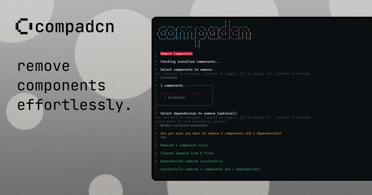 Compadcn - Güçlü CLI ile Shadcn kurulumunu hızlandırın medya 5